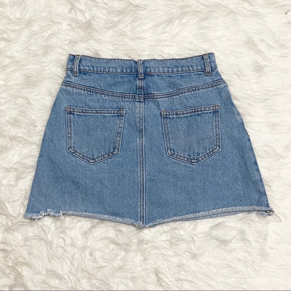 Light Blue Denim Jean Mini Skirt - Picture 2 of 6